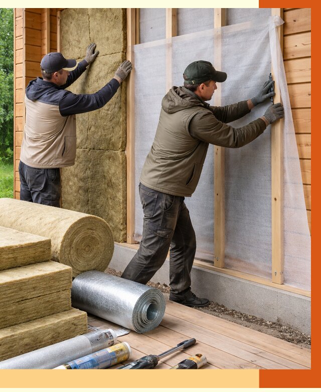 Утепление дома из двойного бруса в Темрюке от 4941 руб./м² — ТепломастерТмр под ключ