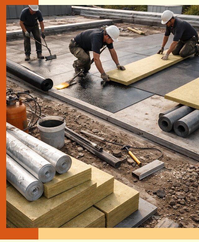 Утепление плоской крыши в Темрюке — надежная теплоизоляция и герметизация