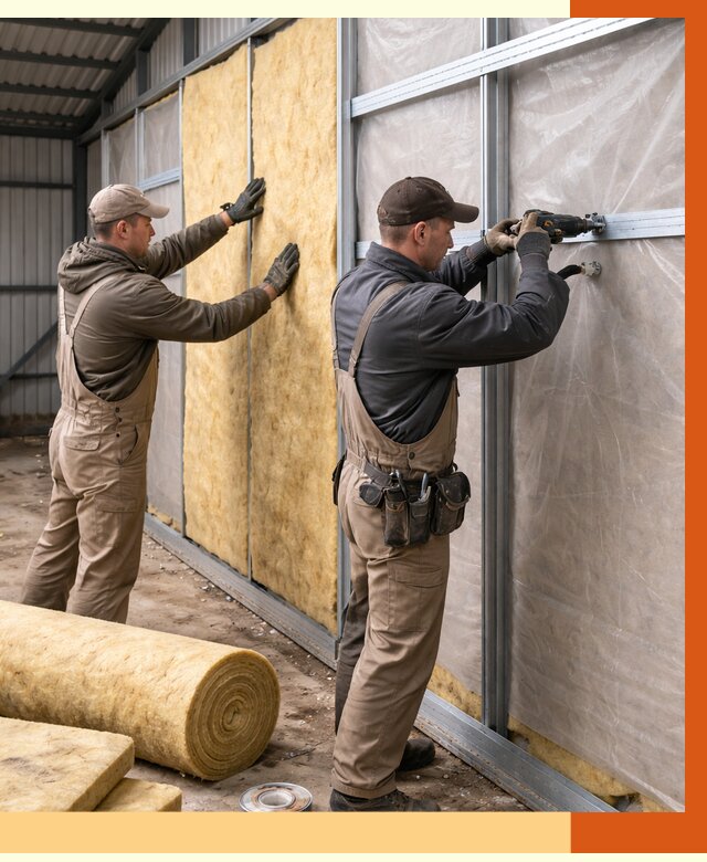 Утепление металлического ангара в Темрюке от 4889 руб/м2 — услуги под ключ | ТепломастерТмр