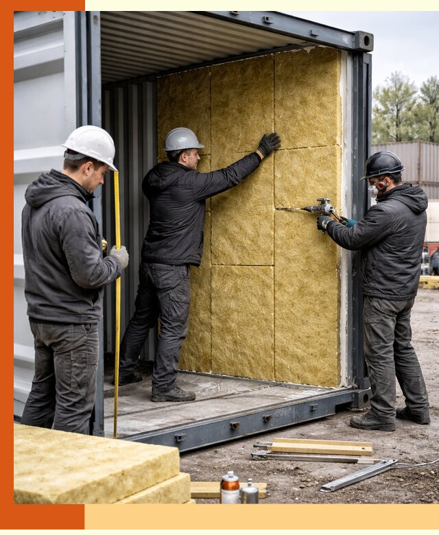 Утепление морского контейнера в Темрюке: надежная теплоизоляция и защита
