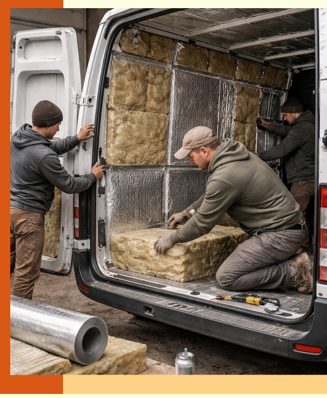 Утепление фургона в Темрюке: профессиональная теплоизоляция и шумоизоляция