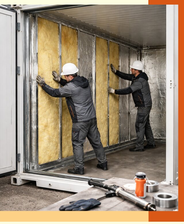 Утепление рефрижераторного контейнера в Темрюке от 46319 руб./м² | ТепломастерТмр