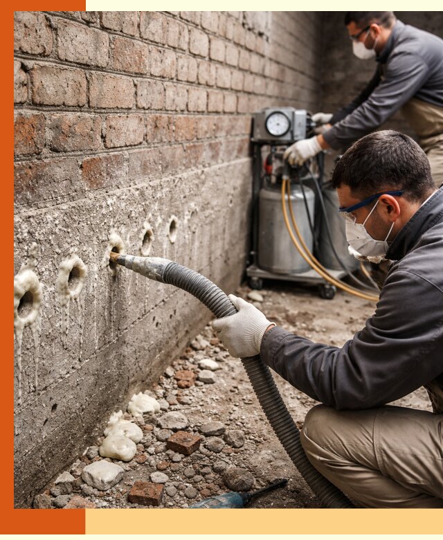 Заполнение колодцевой кладки ППУ в Темрюке быстро и герметично