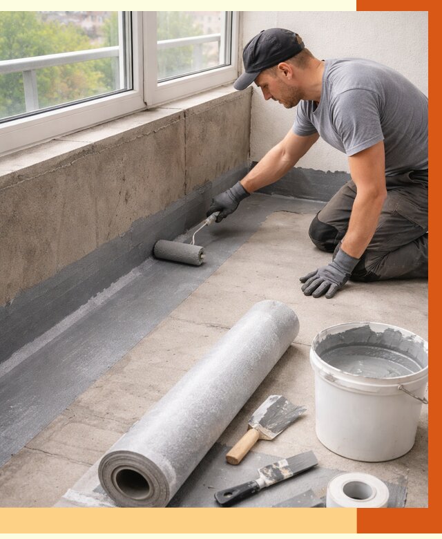 Профессиональная гидроизоляция балкона в Темрюке от 4323 руб. | ТепломастерТмр